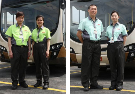 九巴車長（左圖）及車務督察和站長（右圖)，將於四月二十四（星期日）開始起換上全新的夏季制服。
