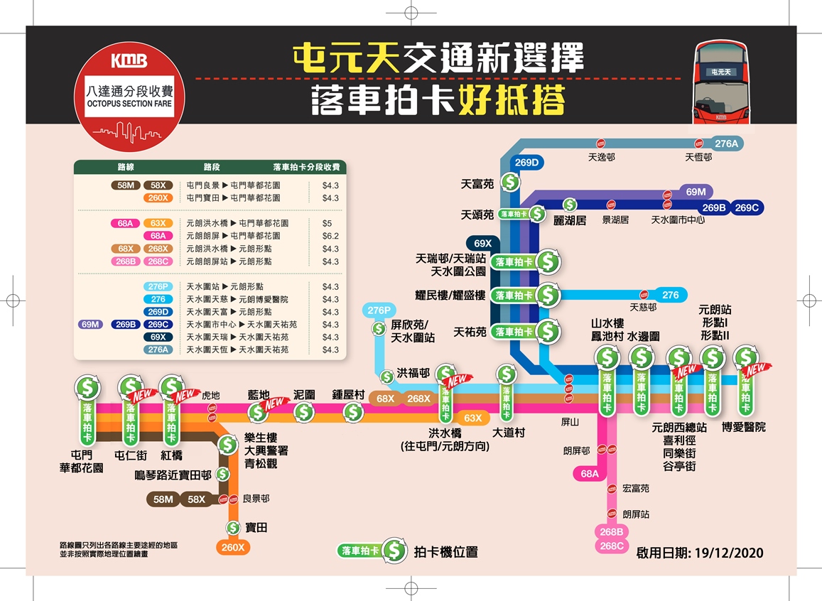 68x Bus Route Map The Kowloon Motor Bus Co. (1933) Ltd 九龍巴士(一九三三)