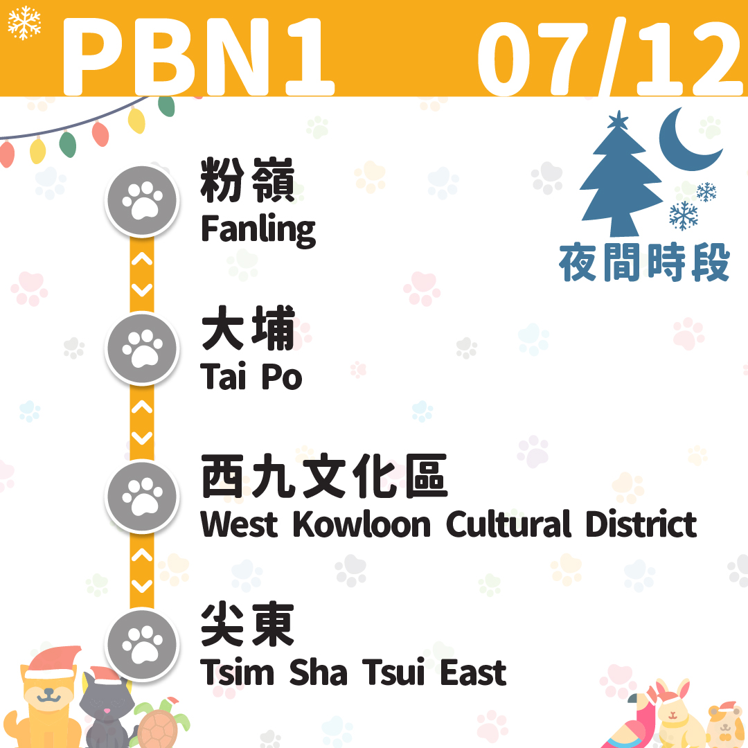 九巴「聖誕‧夜寵物巴士團」 連續三周讓主人與愛寵一同夜遊香港新增「特色寵物巴士團」 輕鬆暢遊南大嶼山